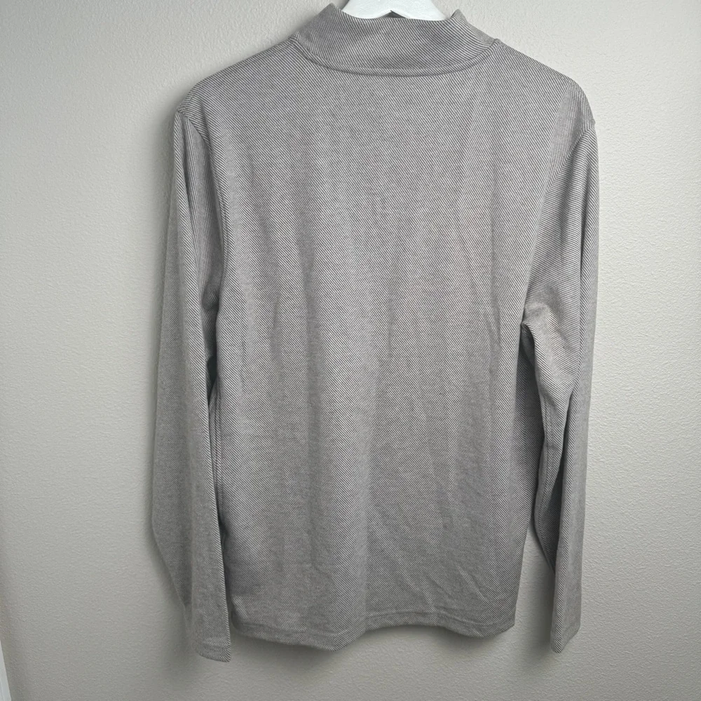 J. Crew‎ Double Knit Half Zip Pullover Fleece Sweater M Heather Brown Tan NEW